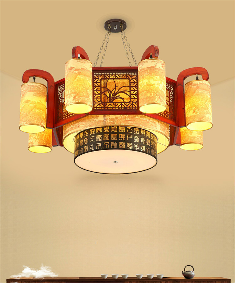 水墨國畫典雅燈具，精致雅韻燈具設(shè)計