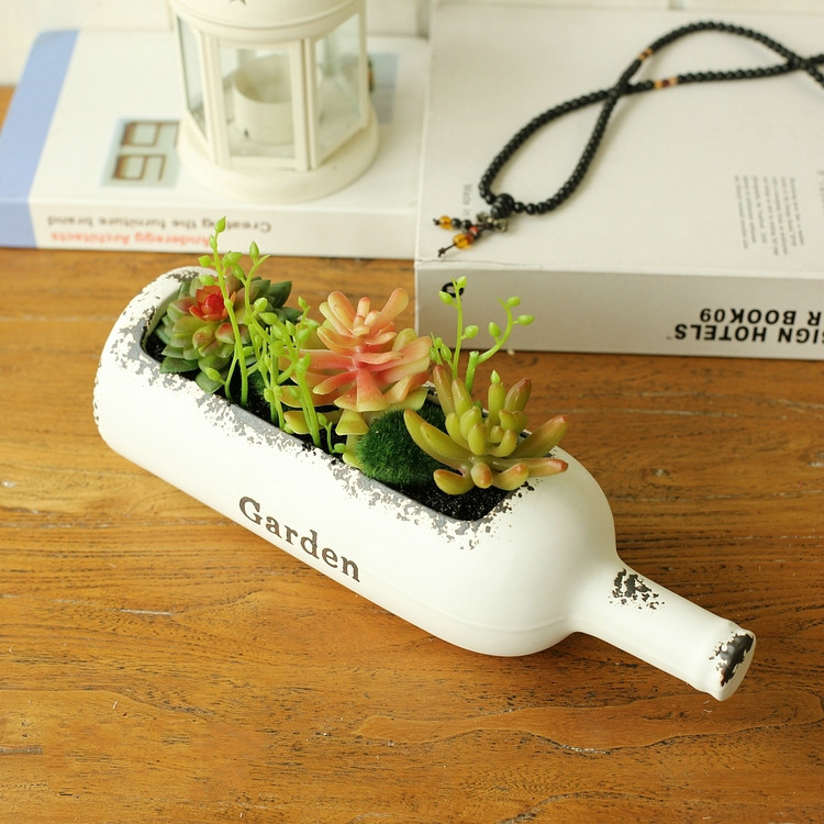 田園風(fēng)格盆景，綠意盎然盆景圖片