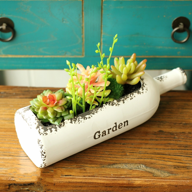 田園風(fēng)格盆景，綠意盎然盆景圖片