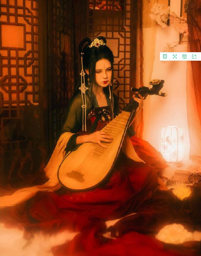 齊胸繡花襦裙對襟漢服，刺繡紅色印花漢服圖片