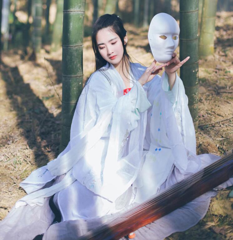 魏晉風(fēng)女裝繡花大袖衫，復(fù)古家佳樂(lè)文學(xué)漢服圖片