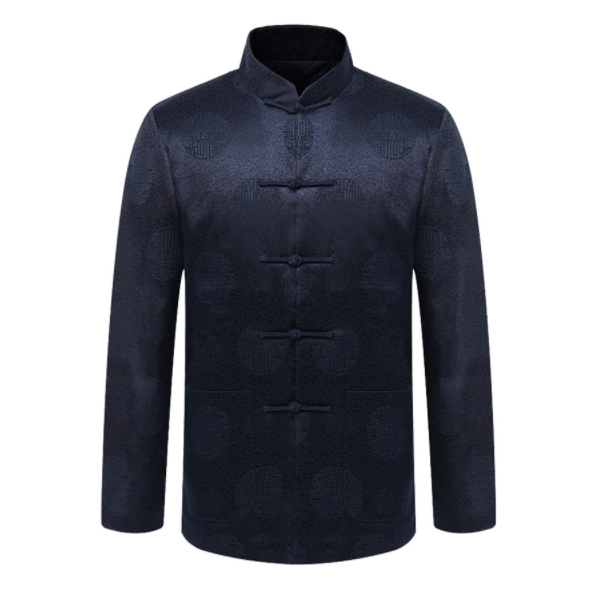 三色唐版家佳樂文學老人過壽中山裝圖片