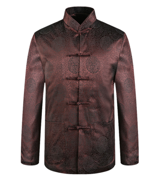 三色唐版家佳樂文學老人過壽中山裝圖片