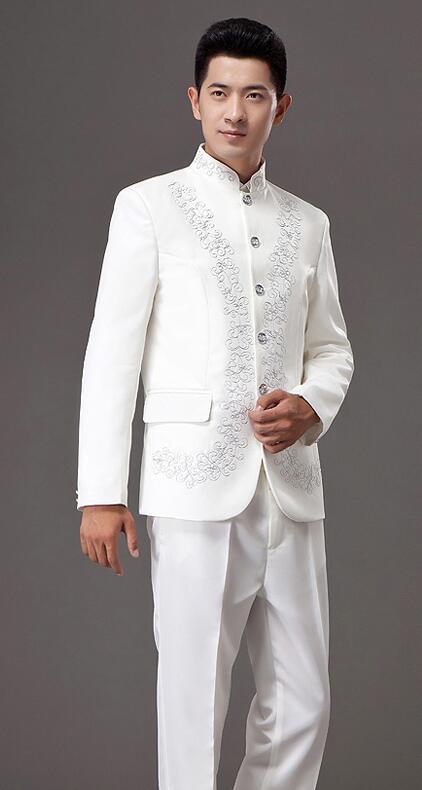 青年修身中山裝，立領中山裝演出服