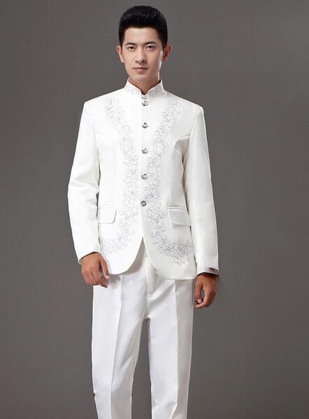 青年修身中山裝，立領中山裝演出服