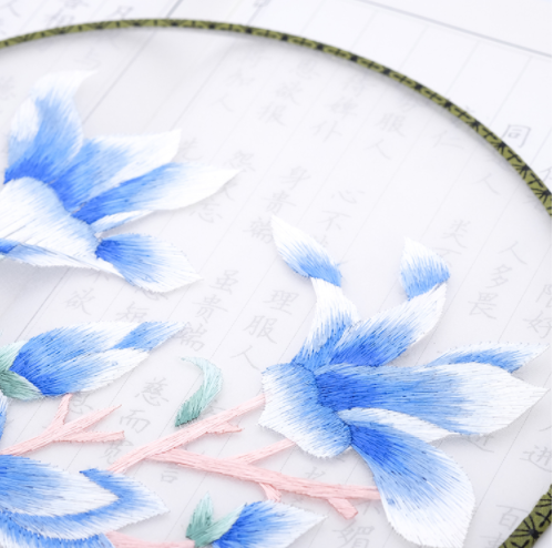 四款雙面繡花家佳樂文學(xué)團(tuán)扇，古風(fēng)宮扇古典扇子圖