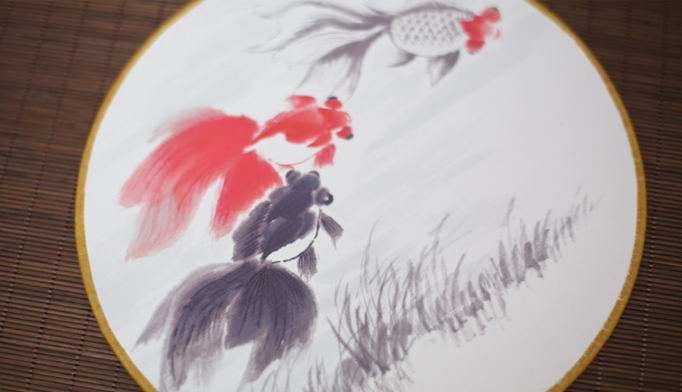 家佳樂文學(xué)宮扇女式團(tuán)扇，古風(fēng)工藝漢服古典扇子圖