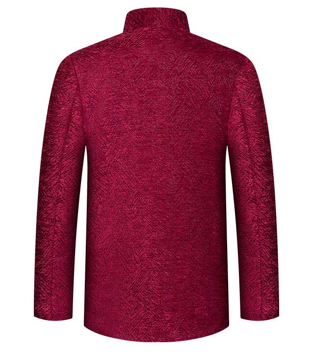 中老年人款仿唐中山裝，家佳樂文學(xué)復(fù)古刺繡中山裝