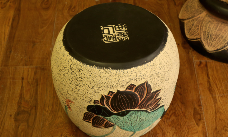 創(chuàng)意田園家佳樂文學(xué)魚缸茶幾家具荷香凳子