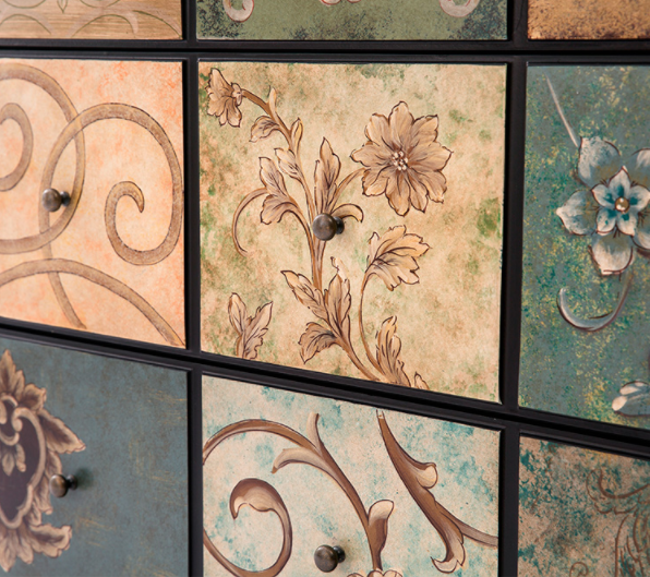 三斗柜客廳實(shí)木儲(chǔ)物收納復(fù)古抽屜玄關(guān)柜子