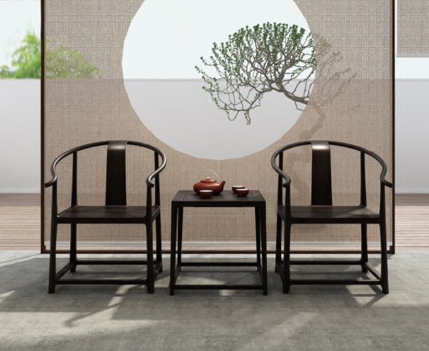 四款中式官帽椅，仿古浮雕實(shí)木椅子