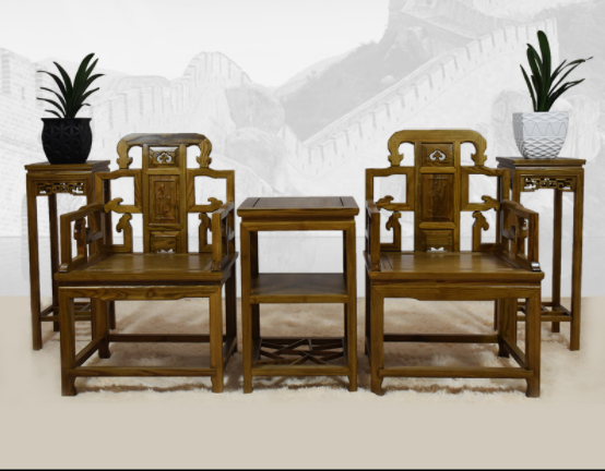 四款中式官帽椅，仿古浮雕實(shí)木椅子