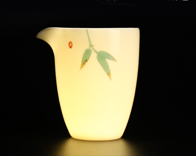 凝脂玉瓷簡(jiǎn)約茶具，一壺兩杯功夫茶具