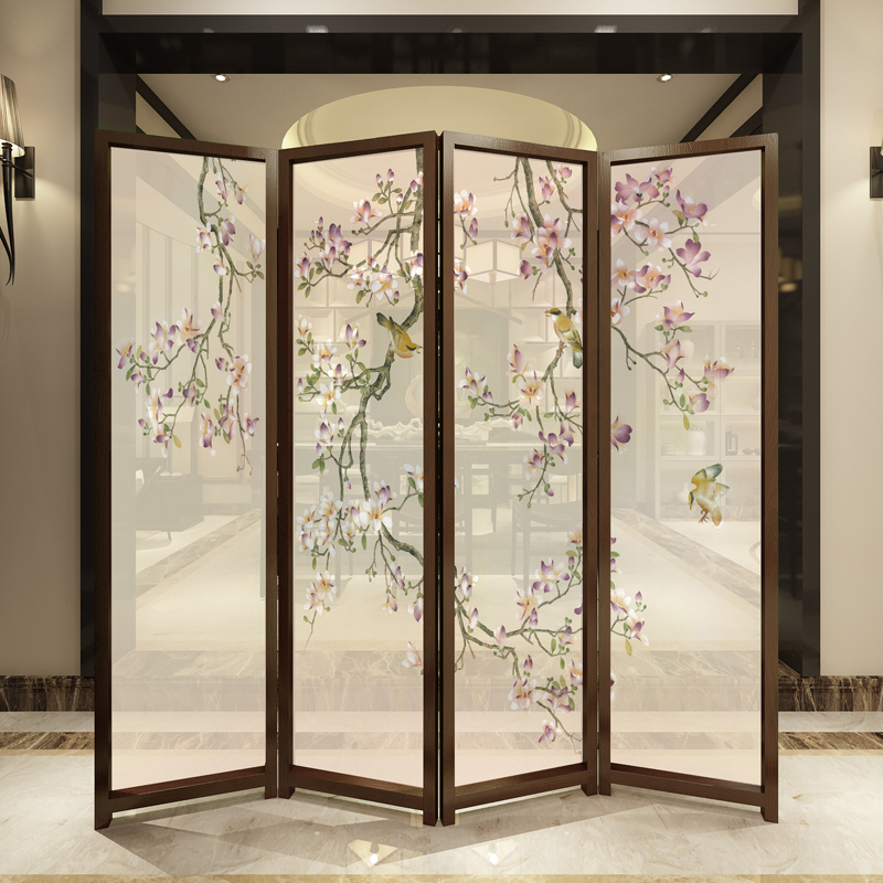 五款簡約大方屏風，清新印花屏風隔斷