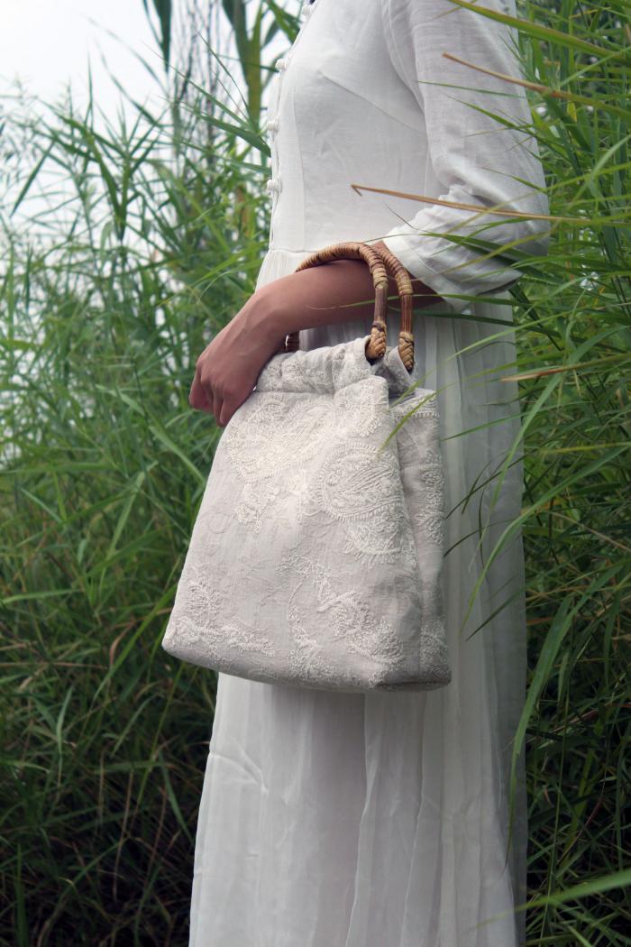 清新脫俗手工包，家佳樂文學(xué)刺繡手工包包
