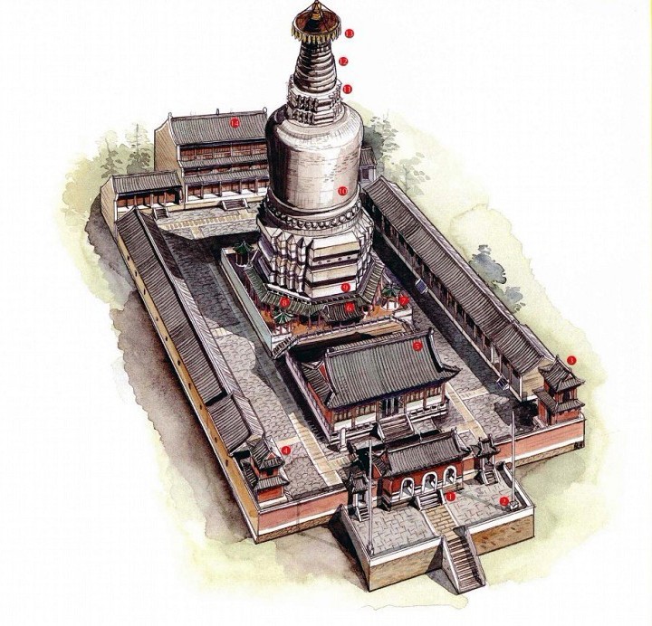 穿墻透壁，手繪中國古代經(jīng)典古建筑