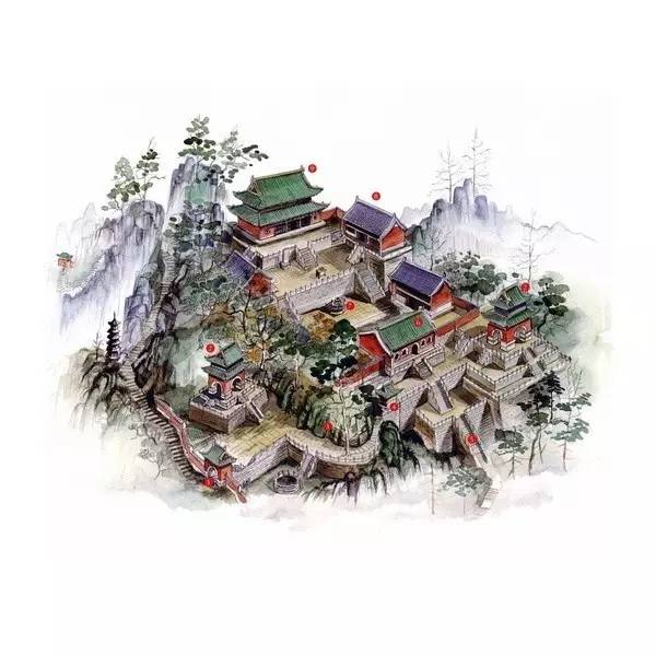 穿墻透壁，手繪中國(guó)古代經(jīng)典古建筑