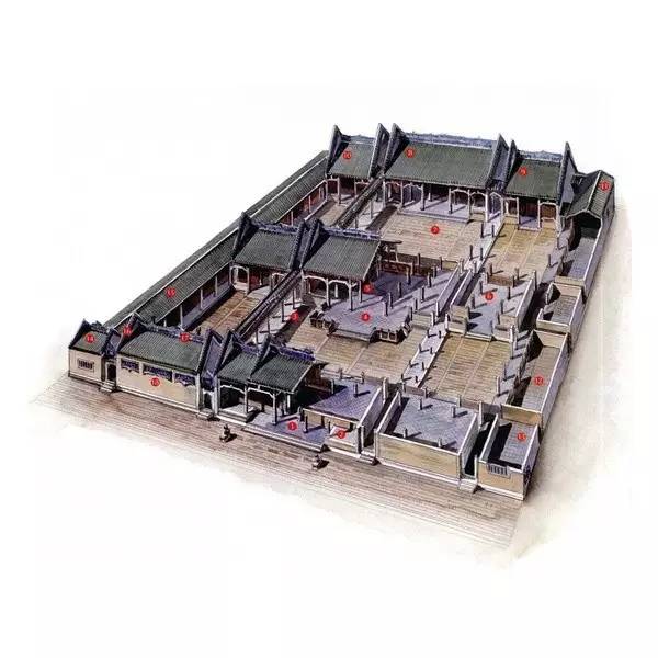 穿墻透壁，手繪中國古代經(jīng)典古建筑