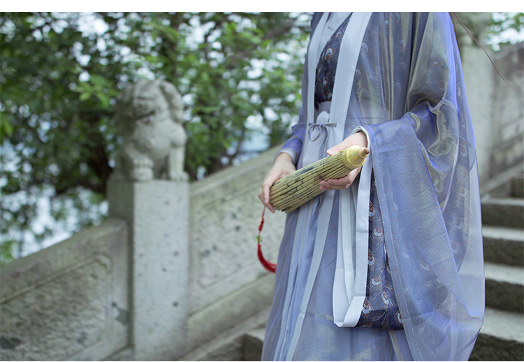 兩重衣齊腰襦裙?jié)h服，清新典雅漢服圖片