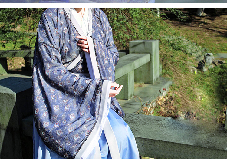 兩重衣齊腰襦裙?jié)h服，清新典雅漢服圖片