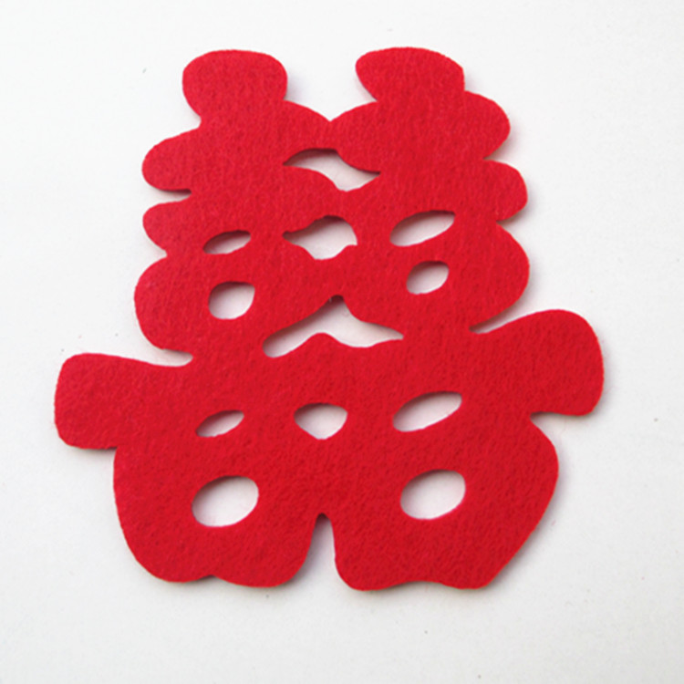 火紅的雙喜剪紙，喜慶美好的剪紙