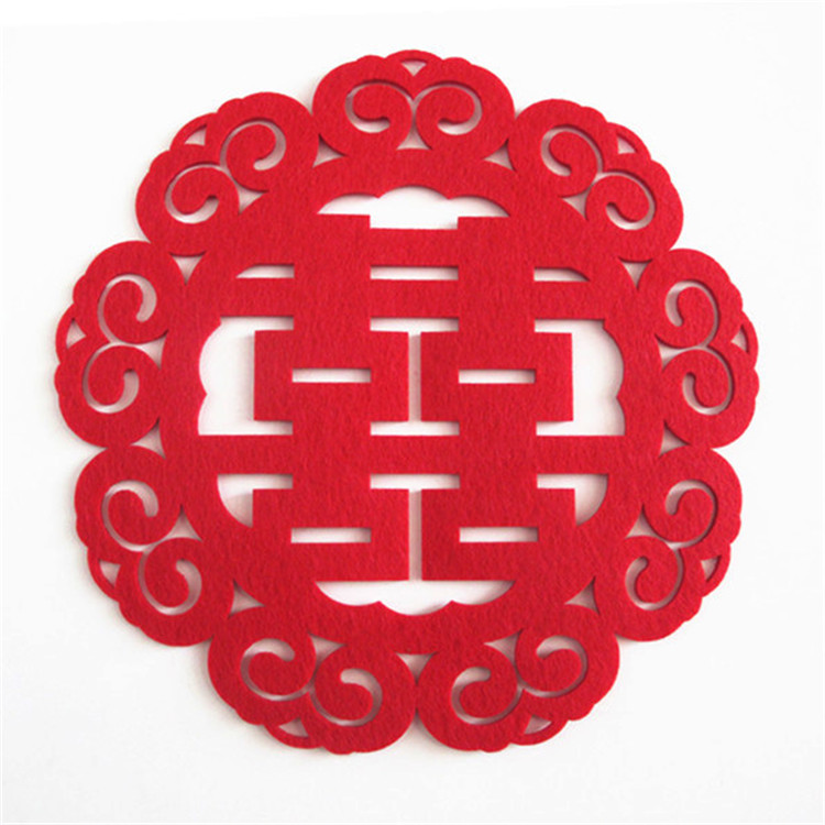 火紅的雙喜剪紙，喜慶美好的剪紙