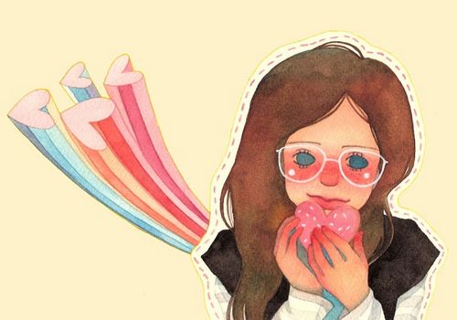 復(fù)古的插畫:怦然心動