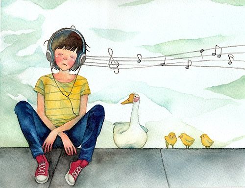 復(fù)古的插畫：怦然心動(dòng)