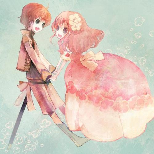 4款可愛的插畫圖片，淡雅唯美插畫