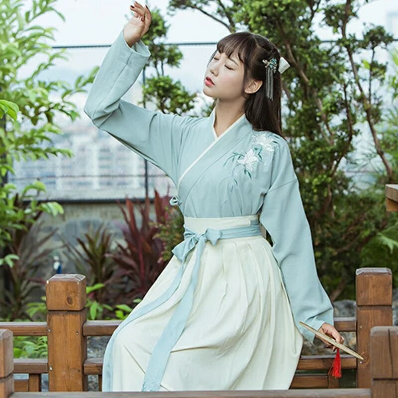 魏晉風(fēng)改良漢服古裝，漢元素夏裝襦裙圖片