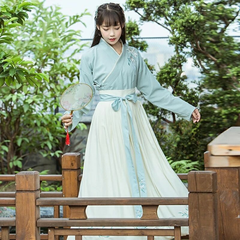 魏晉風(fēng)改良漢服古裝，漢元素夏裝襦裙圖片