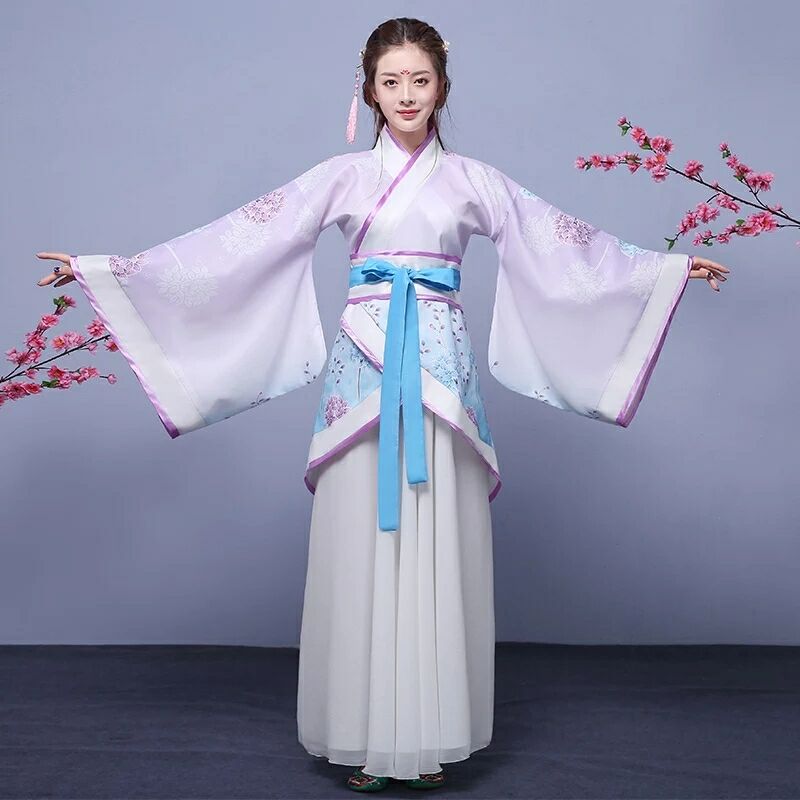 襦裙套裝仙女漢服，家佳樂(lè)文學(xué)曲裾齊腰古裝圖片