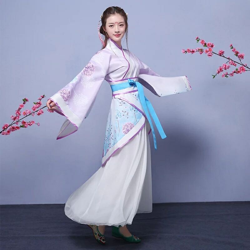 襦裙套裝仙女漢服，家佳樂(lè)文學(xué)曲裾齊腰古裝圖片