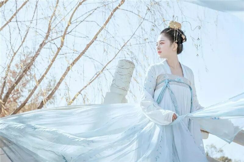 菩提雪慈航凈繡花款，漢元素古裝漢服