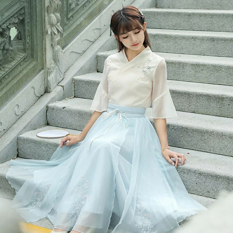 優(yōu)雅如詩(shī)，淡雅清新漢服圖片