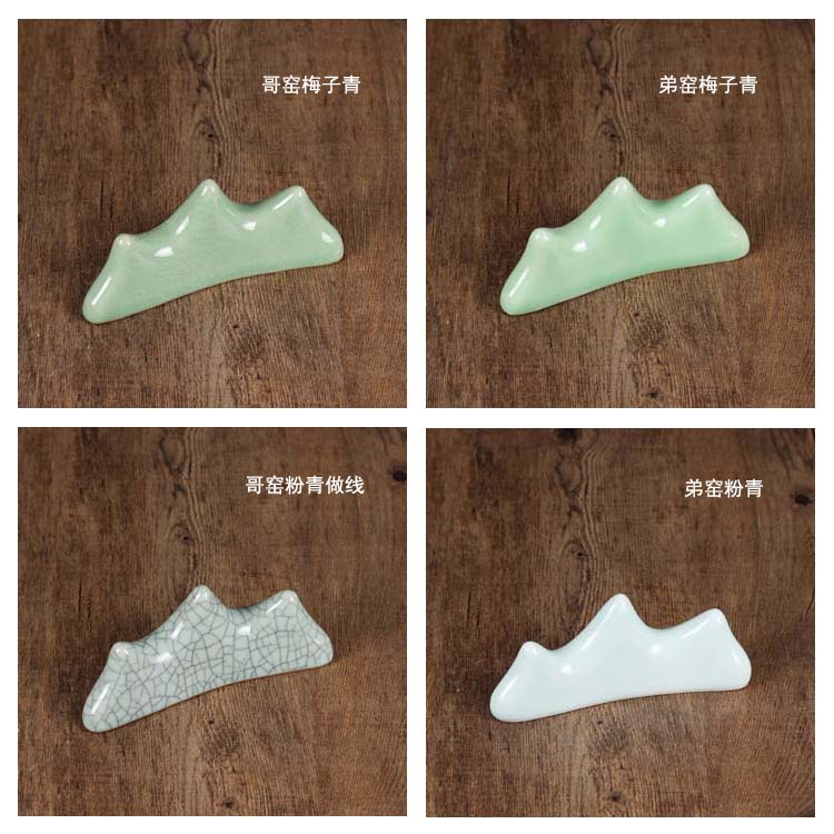 玉質(zhì)筆架，精美的山形筆擱