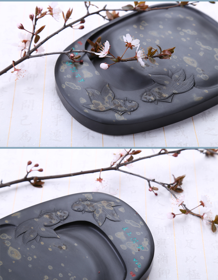 枝上花開，絕美硯臺