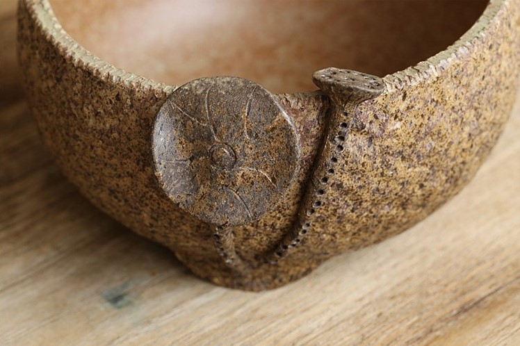 日式陶瓷水盂，可用作茶洗筆洗