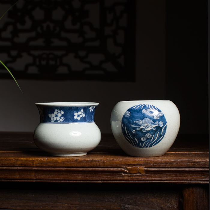 建水民窯青花水盂(二)