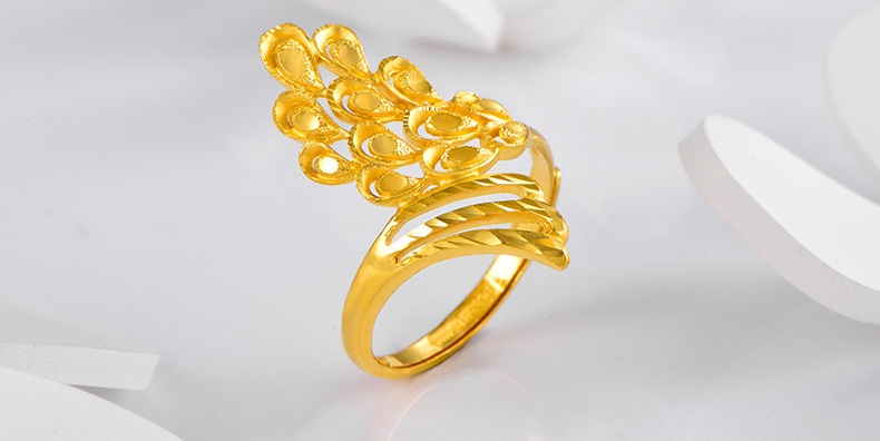 鳳求凰足金戒指