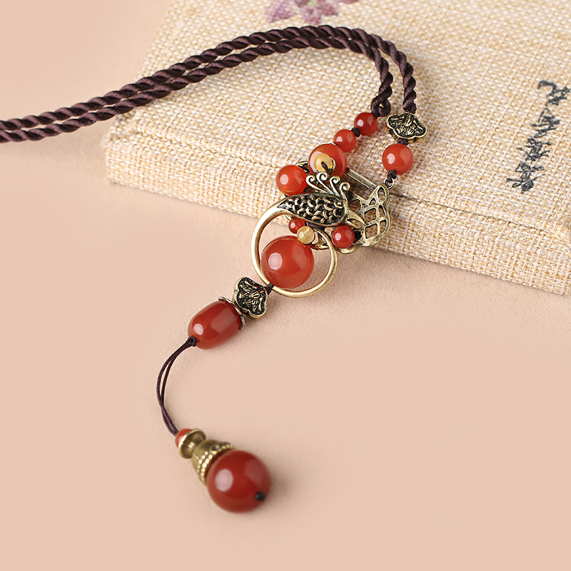 家佳樂文學(xué)紅瑪瑙吊墜