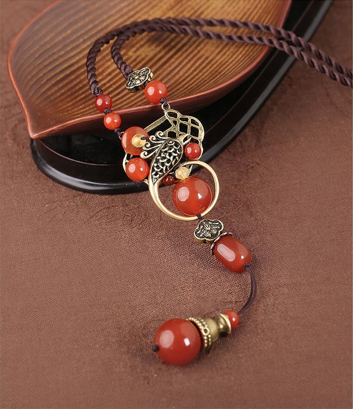 家佳樂文學(xué)紅瑪瑙吊墜