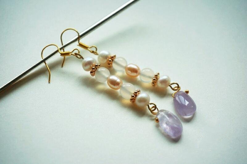 家佳樂文學(xué)古典珍珠耳墜