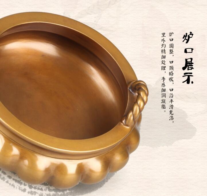 純銅香爐，索耳橘囊爐精銅香爐