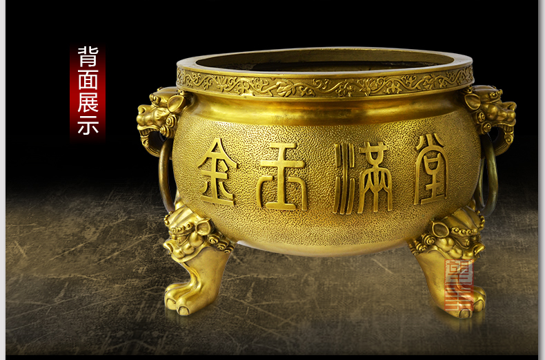 純銅香爐，三足宣德爐