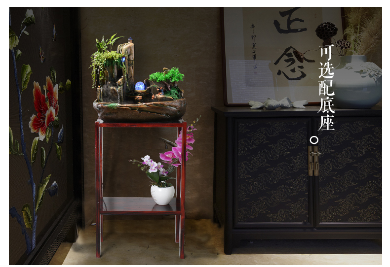 假山流水噴泉，招財(cái)假山噴泉流水盆景