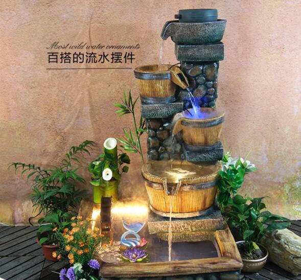 庭院田園假山魚池風(fēng)水輪擺件，不利方位