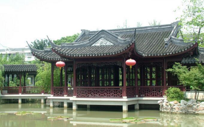南翔古猗園掠影，亭臺水榭