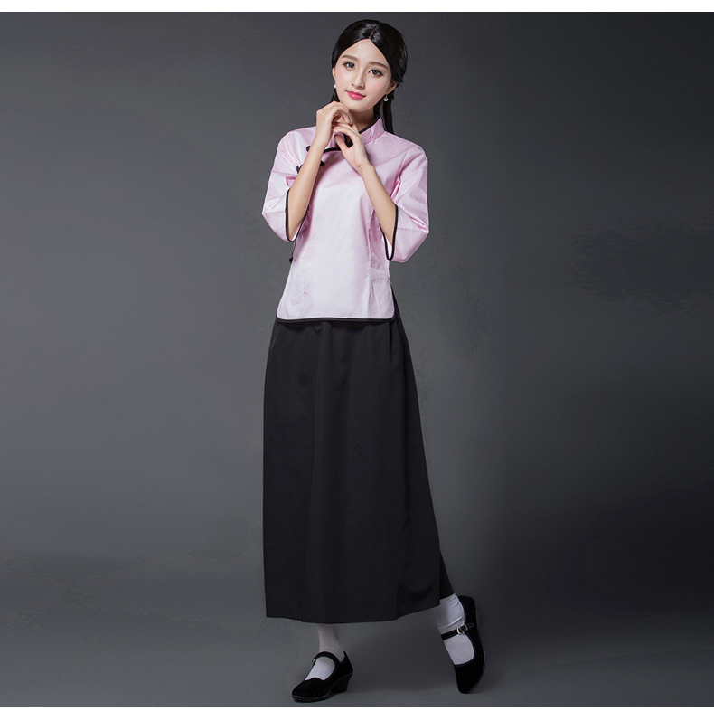 民國(guó)風(fēng)學(xué)生裝五四青年裝，復(fù)古服裝女裝中山裝