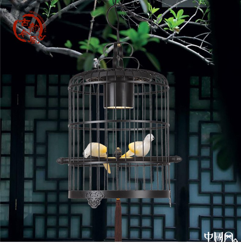 新中式鳥籠吊燈鳥籠燈，家佳樂文學十足
